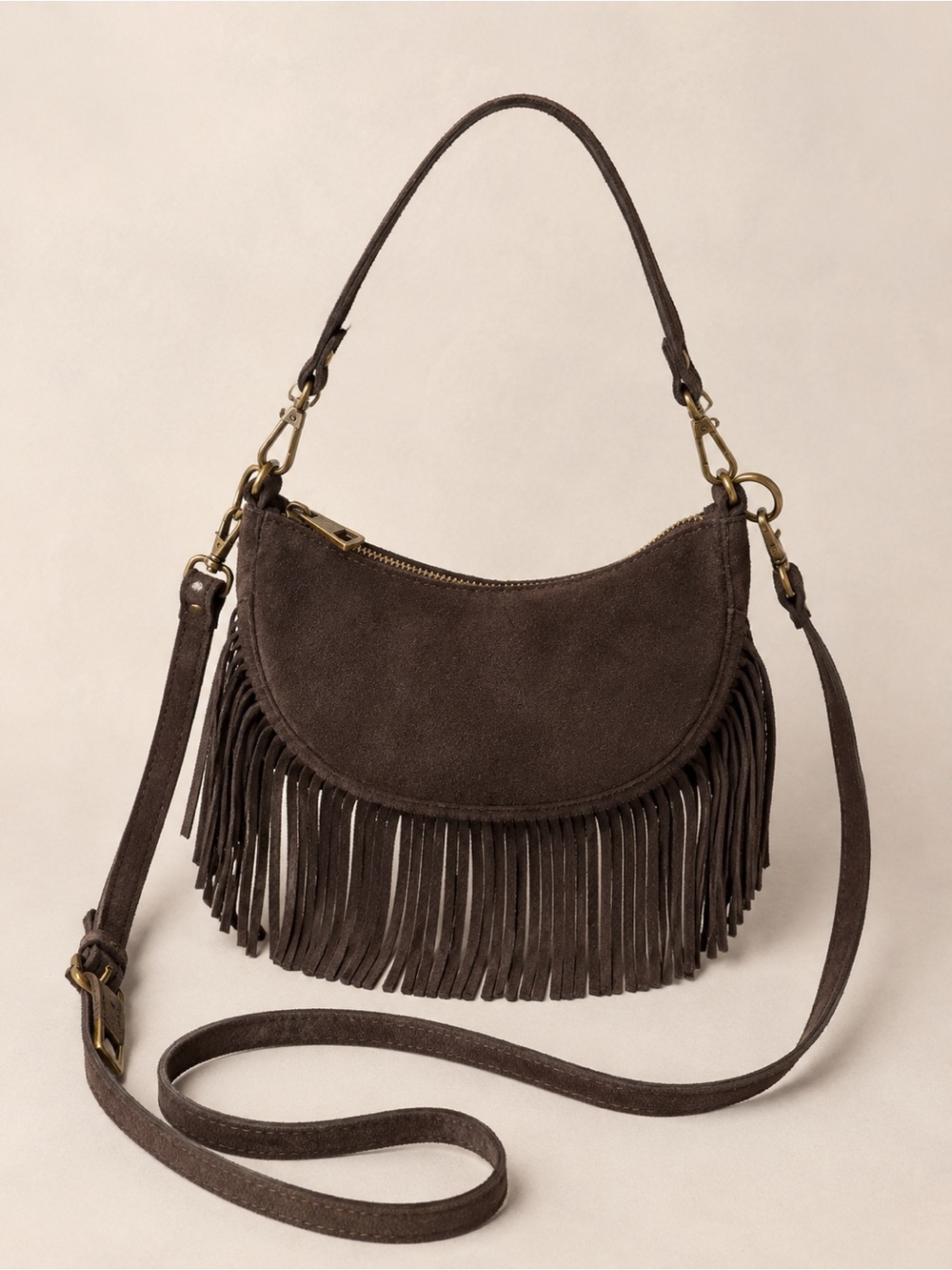 Marlon Firenze | Chocolate Leather Hobo w/ Interchangeable Crossbody Strap